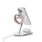 Epico UltraBase EX60 Qi2 3-in-1 Mag+ Wireless Charger - MagSafe Compatible - White