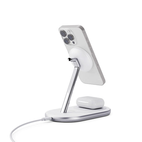 Epico UltraBase EX40 Qi2 2-in-1 Mag+ Wireless Charger - MagSafe Compatible - White