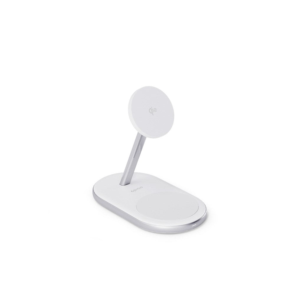 Epico UltraBase EX40 Qi2 2-in-1 Mag+ Wireless Charger - MagSafe Compatible - White