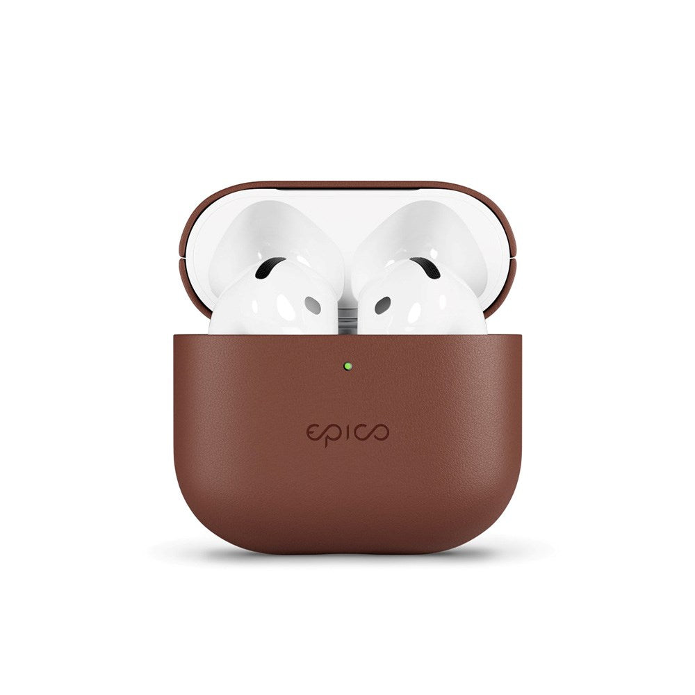 Epico AirPods (4th Gen.) Genuine Leather Case - Brown