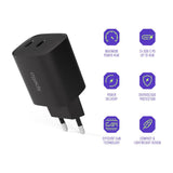 Spello 45W PD (Power Delivery) Wall Charger with 2 x USB-C - Black