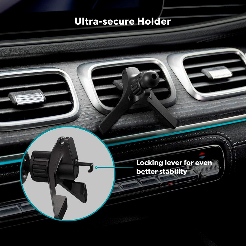 Epico UltraDrive Magnetic 15W Phone Holder for Air Vent - MagSafe / Qi2 Compatible - Black