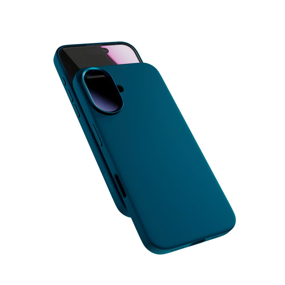 iPhone 17 Epico Silicone Pro Mag+ Case - MagSafe Compatible - Petrol Blue
