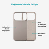 iPhone 17 Pro Max Epico Silicone Pro Mag+ Case - MagSafe Compatible - Titanium Beige