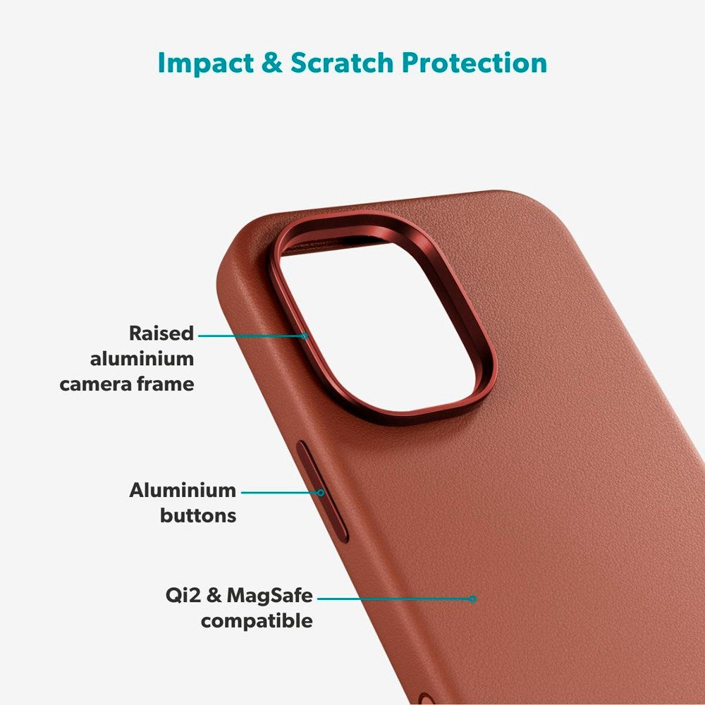 iPhone 17 Epico Leather Pro Mag+ Case - MagSafe Compatible - Brown