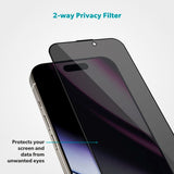 iPhone 17 Pro Max Epico Privacy Glass 3D Screen Protector Glass with Installation Frame - Transparent