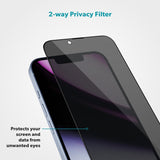 iPhone 16 / 15 / 14 Pro Epico Privacy Glass 3D Screen Protector Glass with Installation Frame - Transparent