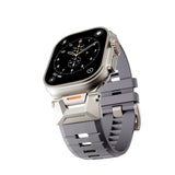 Apple Watch (42/44/SE/45/46/49) Epico Rubber Pro Watch Strap with Metal Buckle - Grey