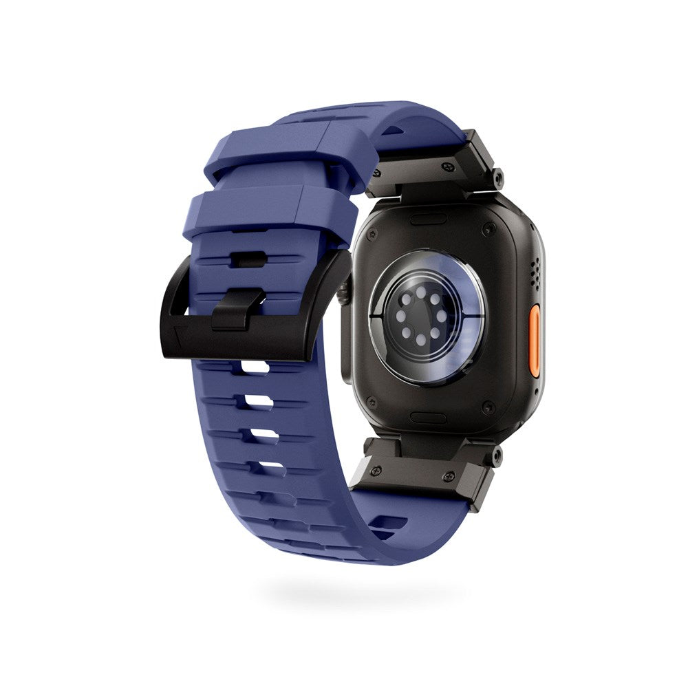 Apple Watch (42/44/SE/45/46/49) Epico Rubber Pro Watch Strap with Metal Buckle - Blue