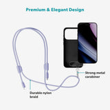 Epico Phone Strap with Built-in 60W USB-C to USB-C Cable - Purple