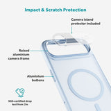 iPhone Air Epico HeroMatte Pro Mag+ Case with Camera Protection - MagSafe Compatible - Blue