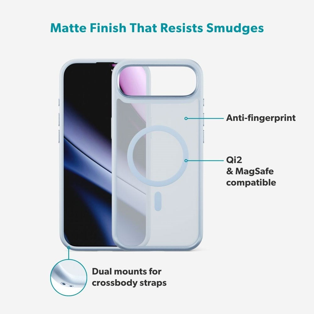 iPhone Air Epico HeroMatte Pro Mag+ Case with Camera Protection - MagSafe Compatible - Blue