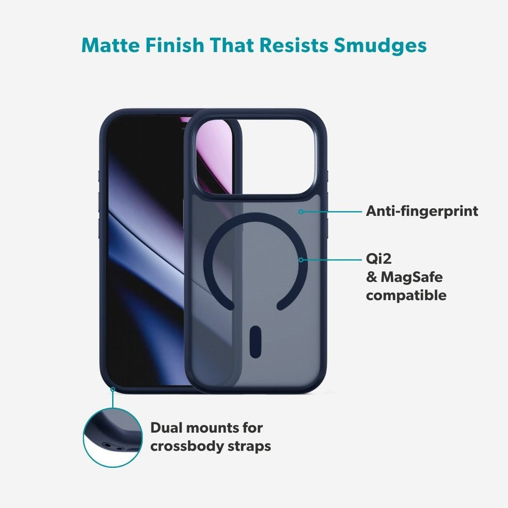 iPhone 17 Pro Epico HeroMatte Pro Mag+ Case with Camera Protection - MagSafe Compatible - Blue