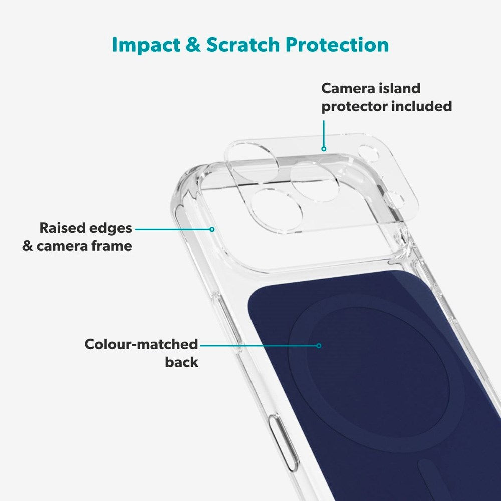 iPhone 17 Pro Epico Tile Mag+ Case - MagSafe Compatible - Transparent / Blue