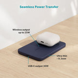 Epico UltraPack EM55 Slim Alu Mag+ Wireless PowerBank - 25W & 5000mAh - Qi2 / MagSafe Compatible - Blue