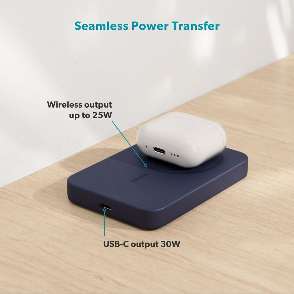 Epico UltraPack EM75 Alu Mag+ Wireless PowerBank - 25W & 10.000 mAh - Qi2 / MagSafe Compatible - Blue