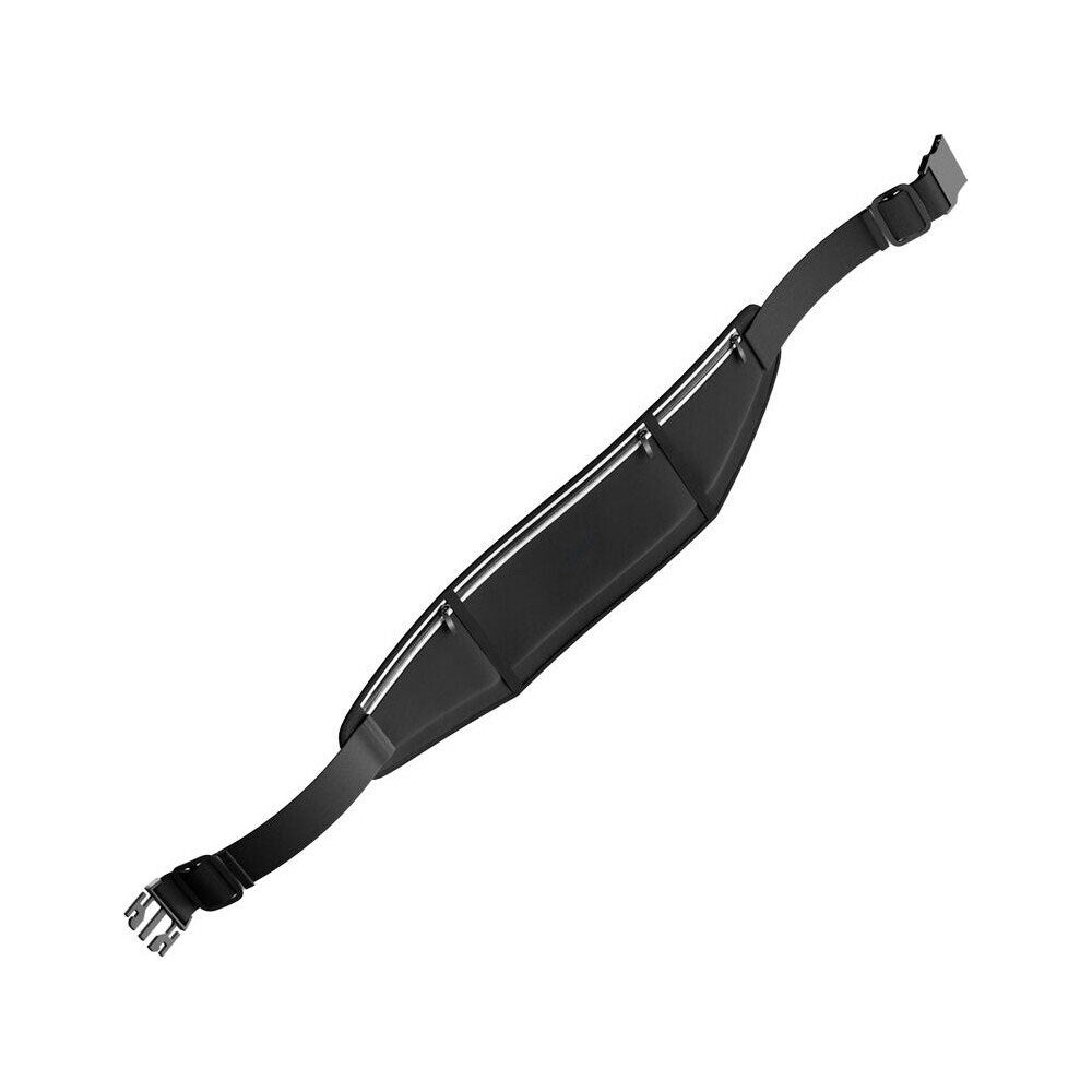 Spello Adjustable Running Belt with 3 Pockets - Max. 7" - Black
