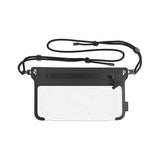 Spello Waterproof Crossbody Universal Case - Max. 8.5" - Black / Transparent
