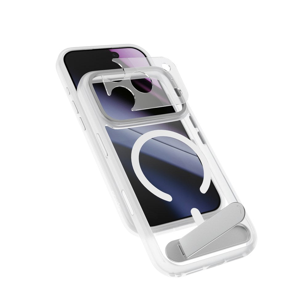 iPhone 18 Pro Max / 17 Pro Max Epico HeroStand Pro Mag+ Case with Camera Protection and Kickstand - MagSafe Compatible - Transparent