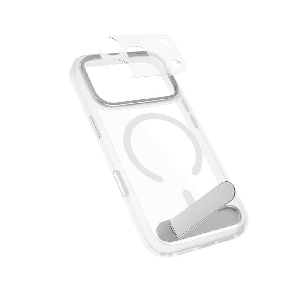 iPhone 18 Pro Max / 17 Pro Max Epico HeroStand Pro Mag+ Case with Camera Protection and Kickstand - MagSafe Compatible - Transparent