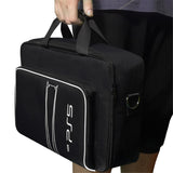 Bag for PS5 with Storage & Shoulder Strap - Black / White