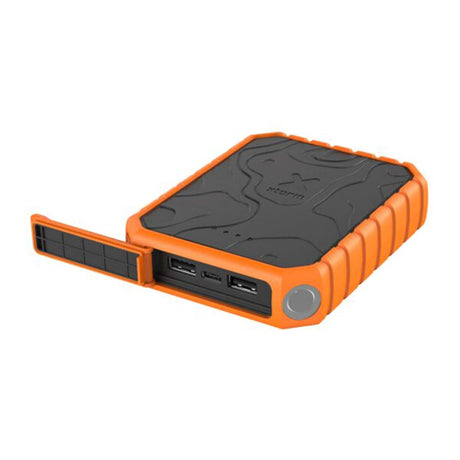 Xtorm Rugged Powerbank 18W - 2 x USB-A QC & 1 x USB-C PD - 10.000mAh - Black / Orange