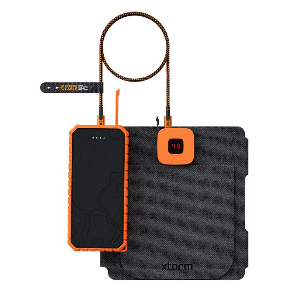 Xtorm SolarBooster Solar Charger 28W with USB-A & USB-C - Black