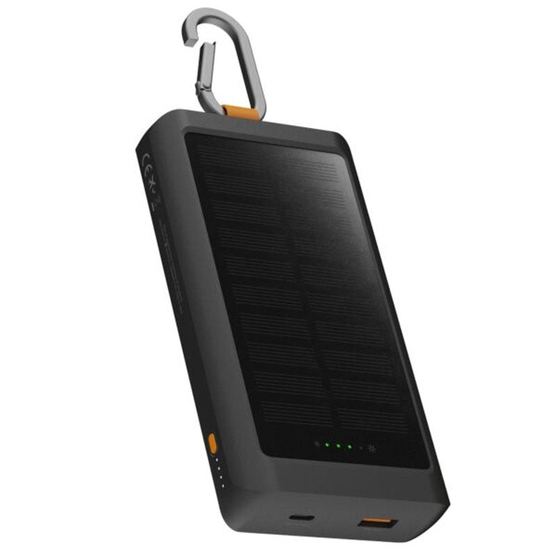 Xtorm 15W Solar PowerBank with 1x USB-A & 1x USB-C – 10.000 mAh / Flashlight – Black