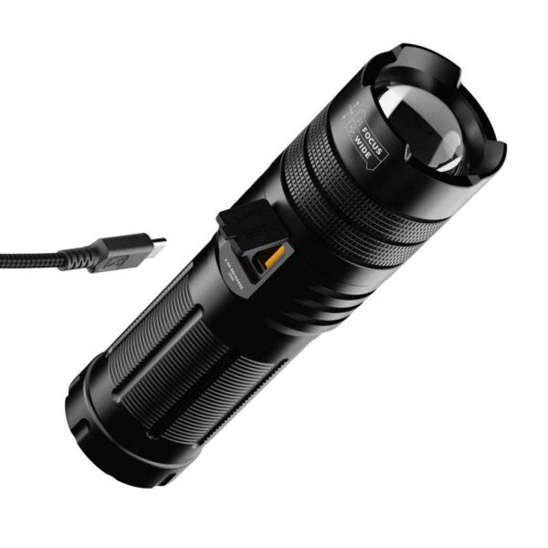 Xtorm Flashlight PowerBank with 1x USB-A & 1x USB-C – 10.500 mAh / 20W – Black