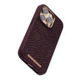 iPhone 14 Pro Njord byELEMENTS Salmon Series Leather Case - MagSafe Compatible - Eldur / Brown