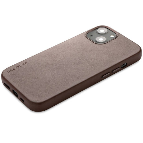 Decoded iPhone 13 Leather Case - MagSafe Compatible - Brown