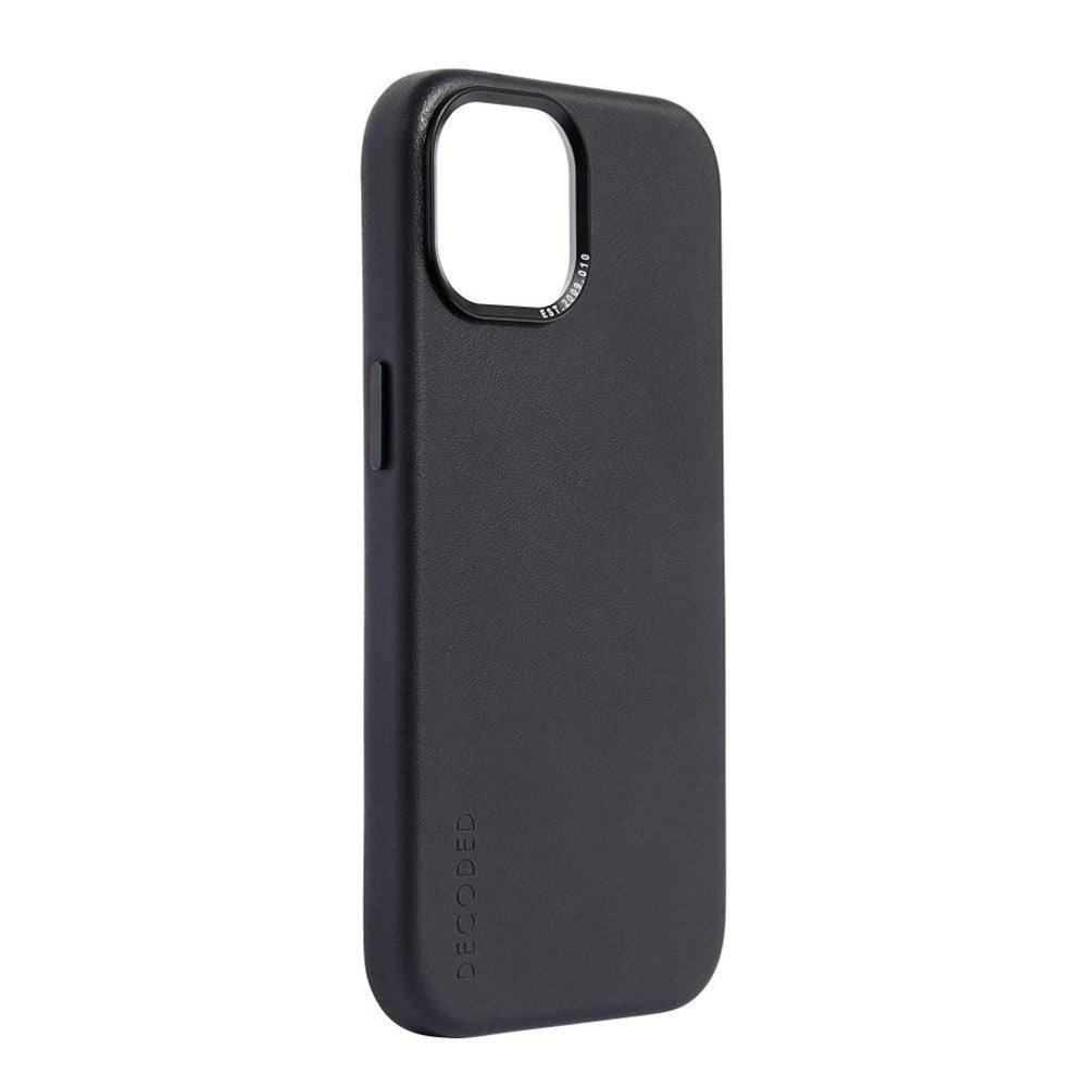 Decoded iPhone 15 Pro Leather Case - MagSafe Compatible - Black