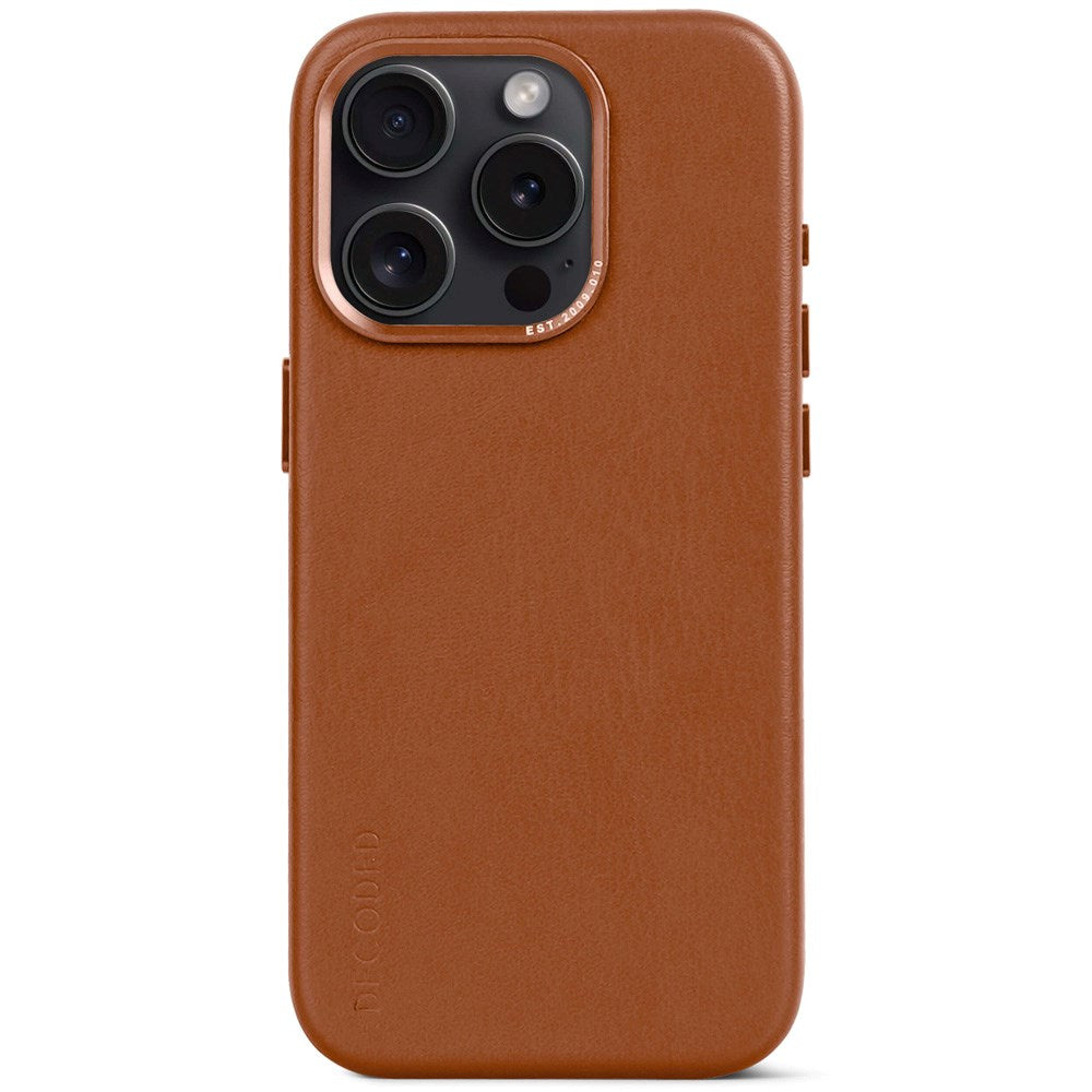 Decoded iPhone 15 Pro Leather Case - MagSafe Compatible - Tan