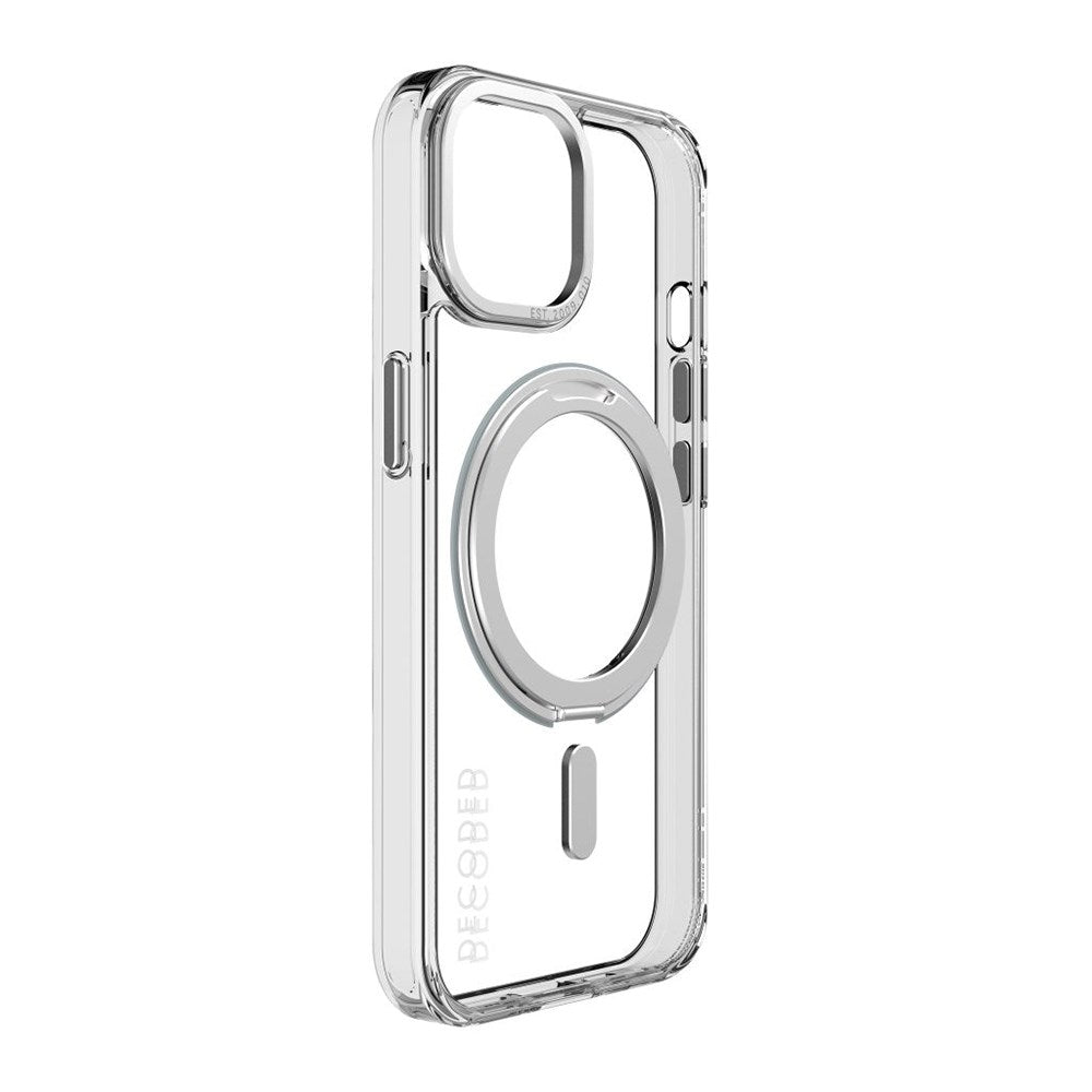 Decoded iPhone 15 Loop Stand Plastic Case - 100% Recycled Plastic - MagSafe Compatible - Transparent