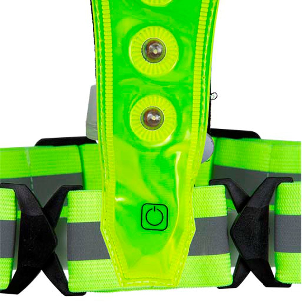 Bee-Safe Reflective Running Vest with Light & Phone Pocket - Silver