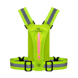 Bee-Safe Running Vest with LED & Phone Pocket - Yellow