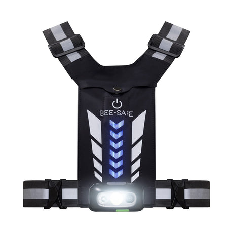 Bee-Safe Running Vest with LED & Phone Pocket - Silver