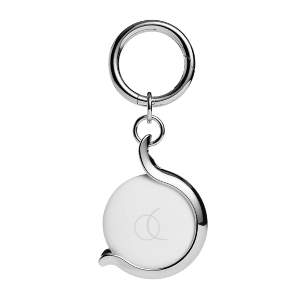AirTag 1. & 2. Gen. Arc Pulse  Case with Keychain - Silver