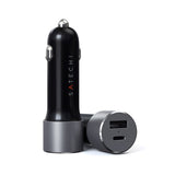 Satechi Power Delivery 72W Car Charger w. USB-A & USB-C - Space Grey