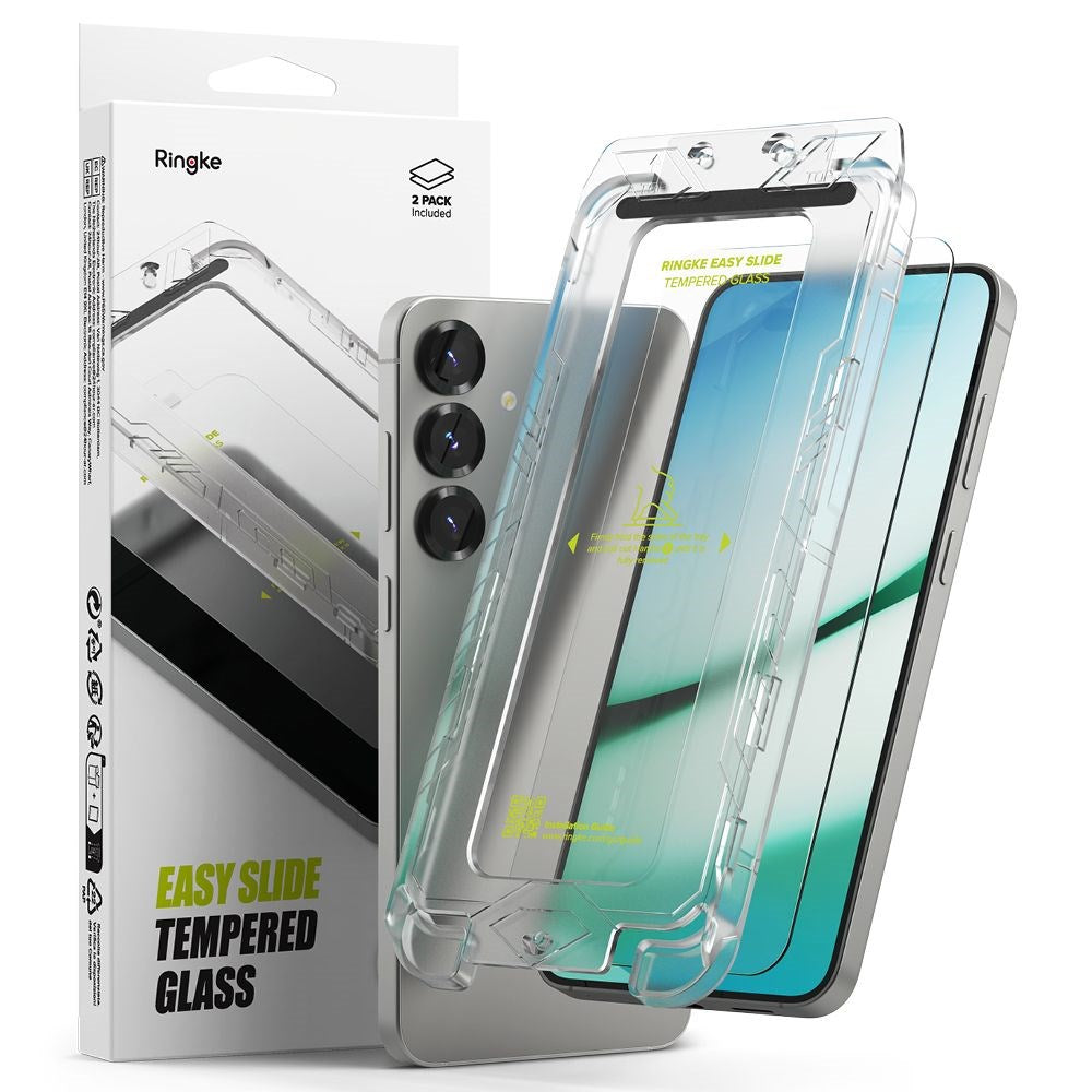 Ringke Samsung Galaxy S25+ (Plus) Easy Slide Tempered Glass Screen Protector – Transparent