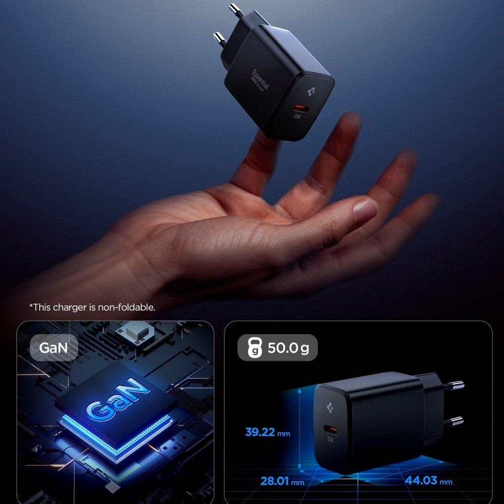 Spigen 20W Wall Charger with 1x USB-C - Black