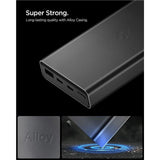 Spigen Essential 20,000mAh Powerbank with 2 x USB-C - 1 x USB-A - 30W - Black