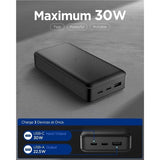 Spigen Essential 30.000mAh Powerbank with 2 x USB-C - 1 x USB-A - 30W - Black