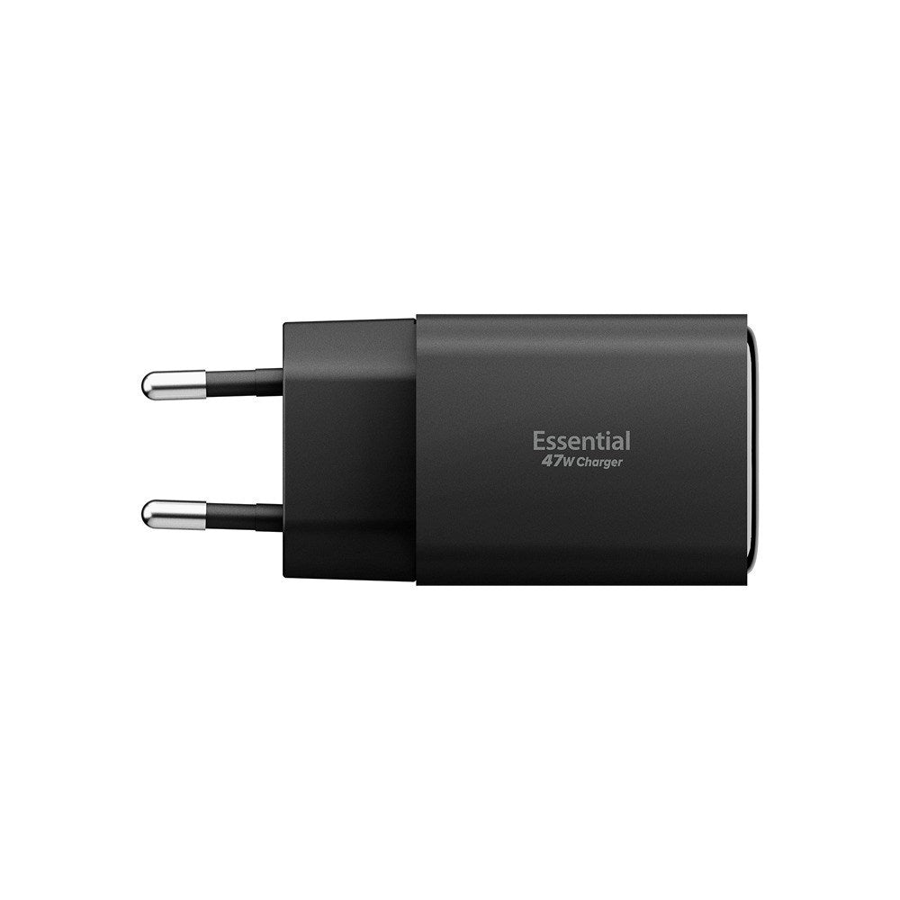 Spigen Essential 47W Wall Charger med 2 x USB-C & 1 x USB-A - Black
