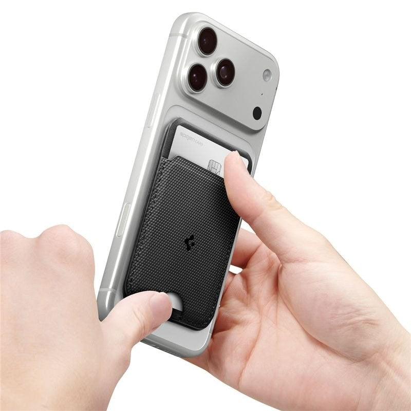 Spigen Foldable Card Holder with 1 Card Slot - MagSafe Compatible - Black