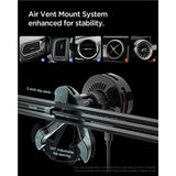 Spigen Essential Car Phone Holder with Wireless Charging - Air Vent - Black