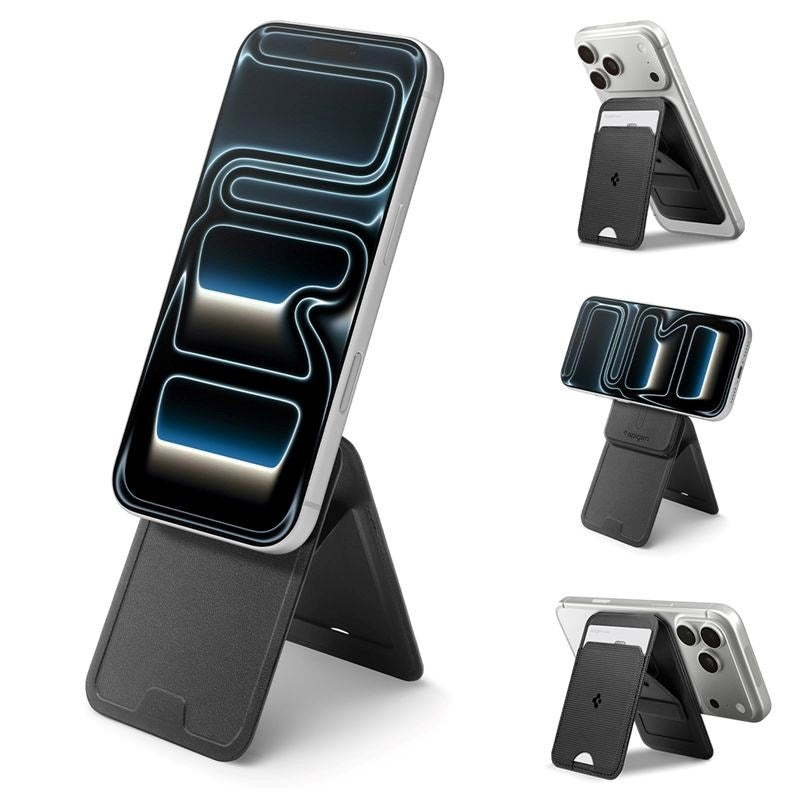 Spigen Slim Fold Card Holder for 1 Cards with Stand Function - MagSafe Compatible - Black