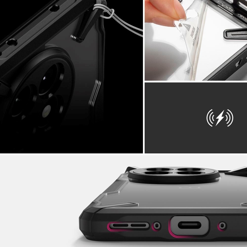 OnePlus 13R Ringke Fusion X Case - Black / Transparent