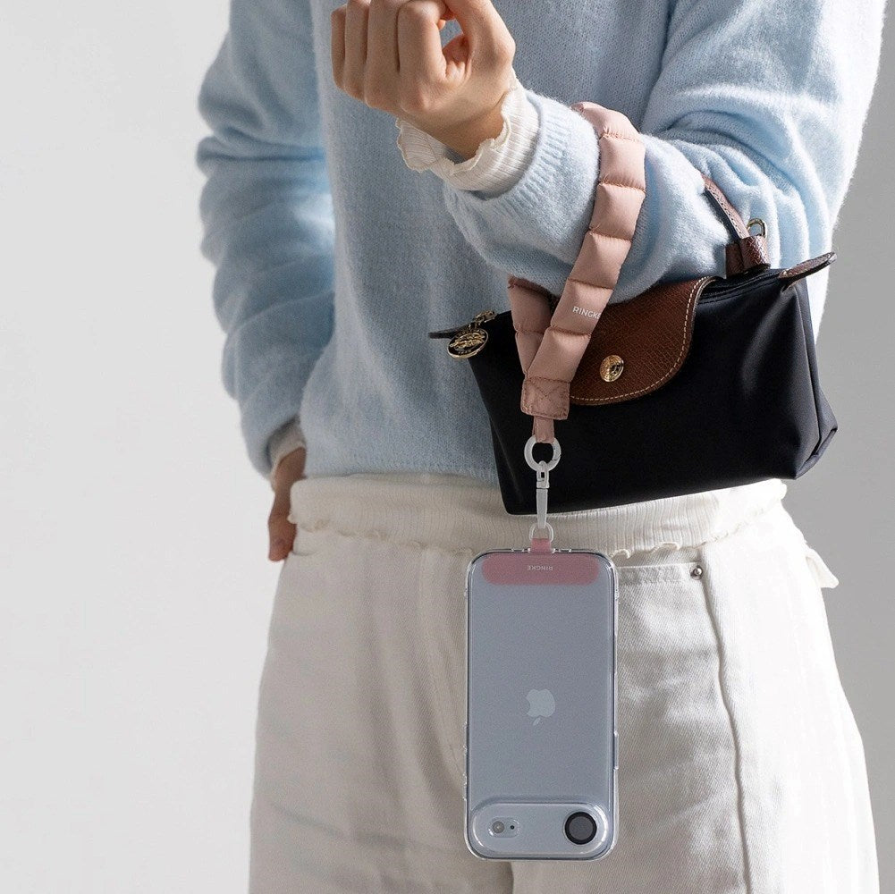 Ringke Puffer Mobile Strap with Insert Plate - Pink