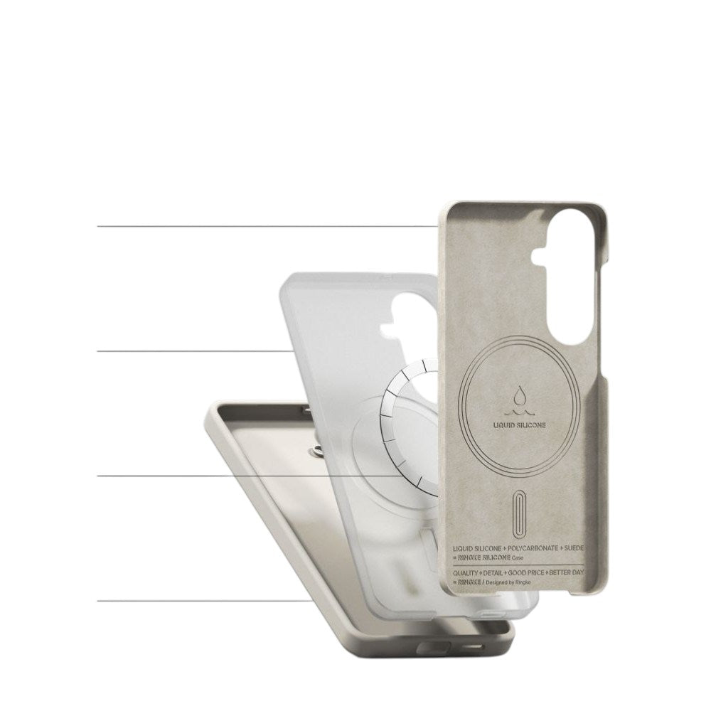 Samsung Galaxy S26 Ringke Silicone Case - MagSafe Compatible - Beige